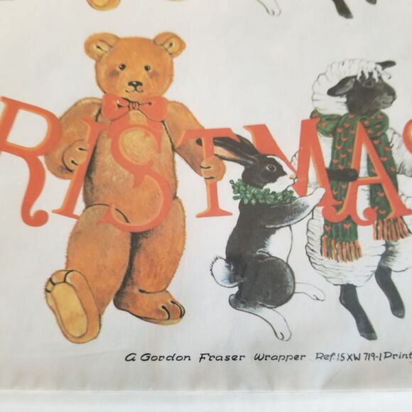 Vintage GOrdon Fraser wrap Bears CHristmas 2 lg sheets - Picture 4 of 6